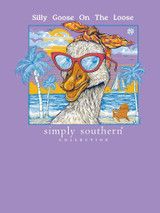 Simply Southern Silly Goose On The Loose T-Shirt - Grape - Large
