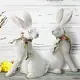 Resin Floral Garland Bunny 9"