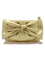 Simply Southern Vegan Leather Bow Crossbody Bag - Gold