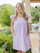 Simply Southern The Coquette Dress - Lilac - XXLarge