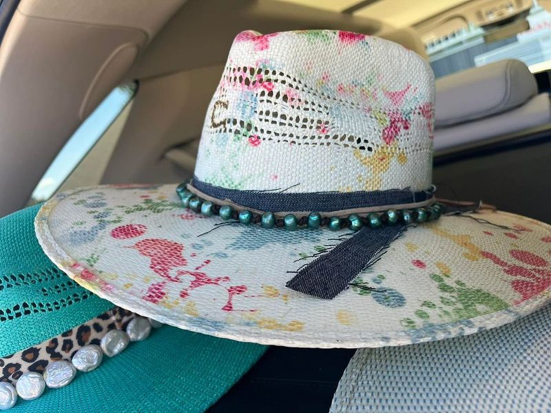Charlie 1 horse hats with pearl freshwater pearl hat band