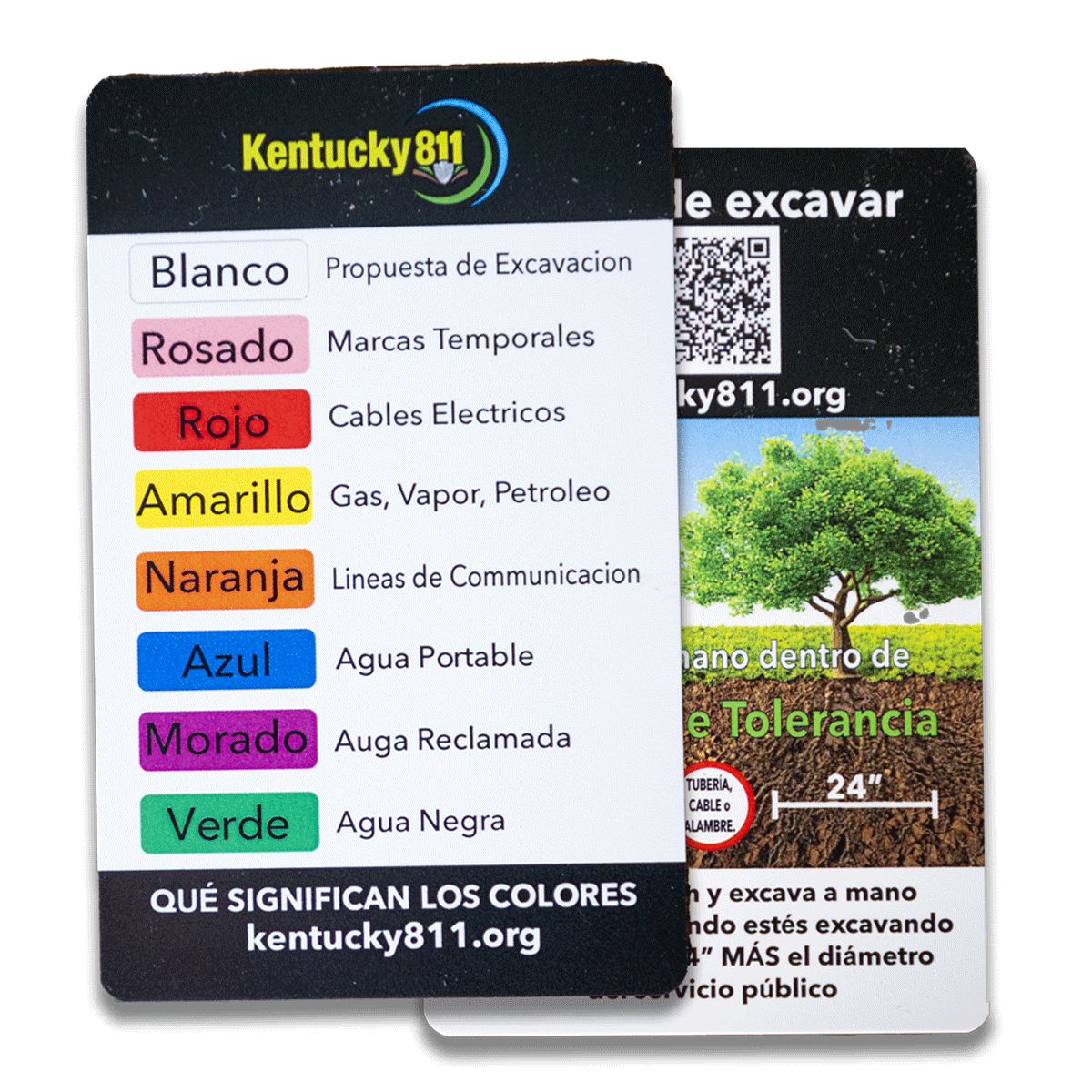 2-Sided Color Code Cards (Spanish)