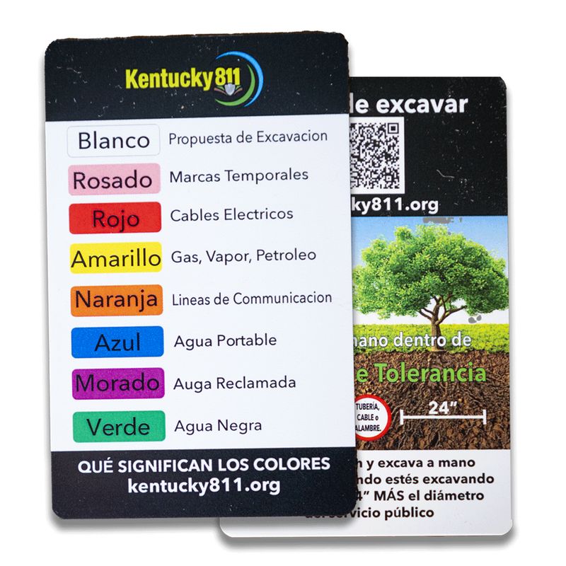 2-Sided Color Code Cards (Spanish)