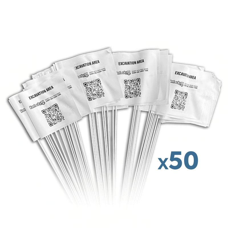 White Marking Flags (Bundles of 50)