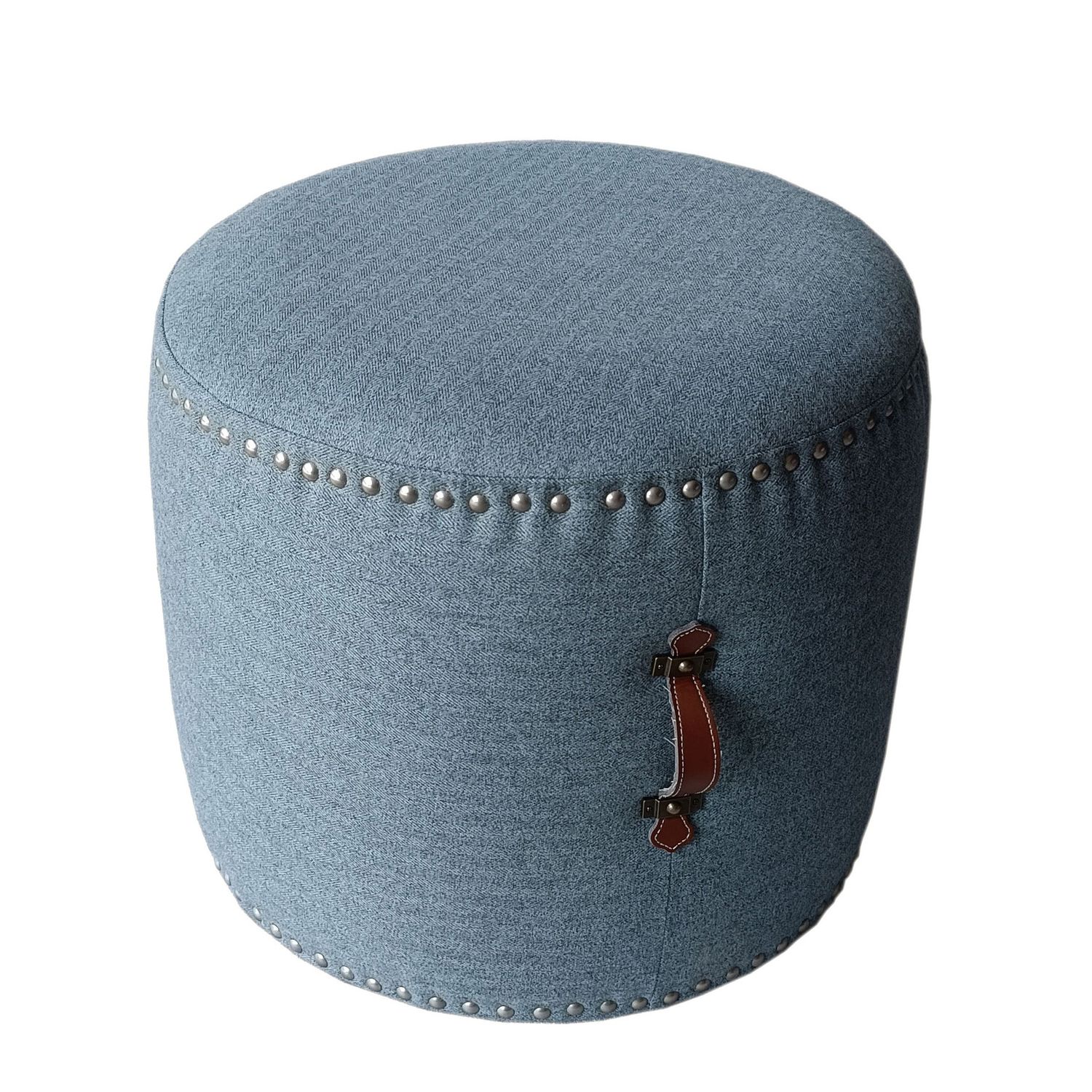 Johnansson Round Ottoman, Color: Blue
