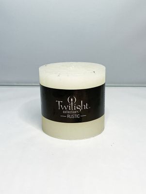Rustic Pillar Candle Off-White