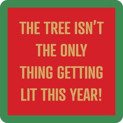 Drinks on Me Christmas Coasters