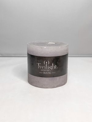 Rustic Pillar Candle Grey