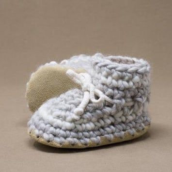 Slipper - Grey with Stripe
