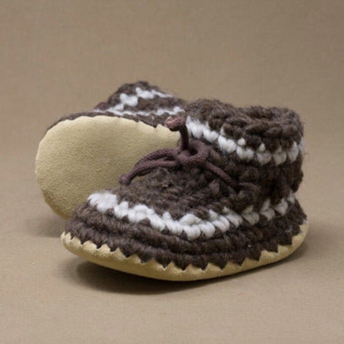 Slipper - Brown with Stripe