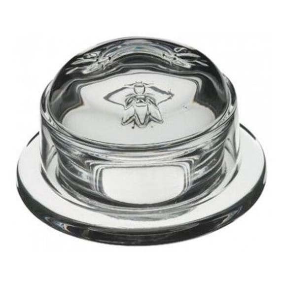 Bee Butter Dish with Lid - Clear