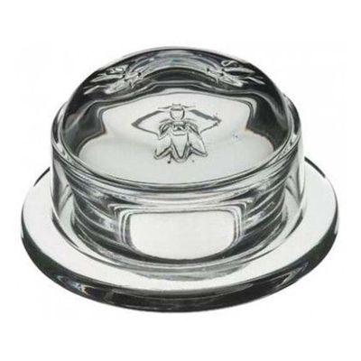 Bee Butter Dish with Lid - Clear
