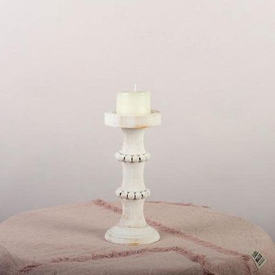 Column Wood Pillar Candle Holder