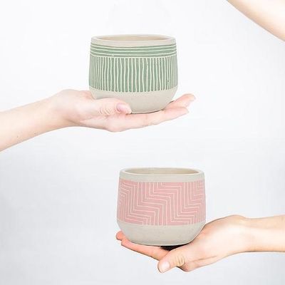 Small Etched Planter