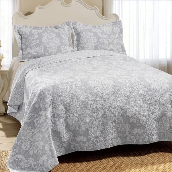 Adela Grey Quilt &amp; Shams