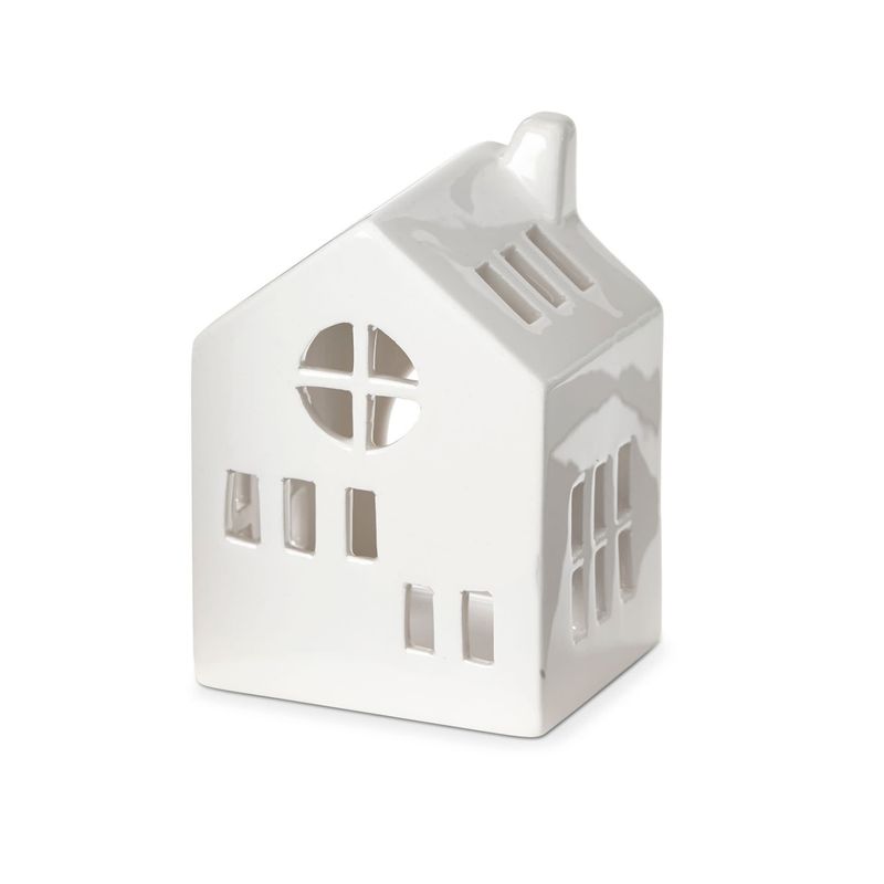 House Tealight Luminary in White