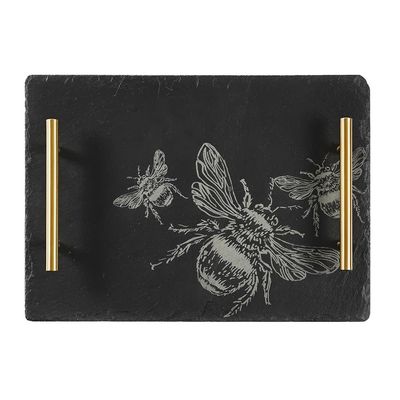 Slate Serving Tray Gift Boxed - Bee