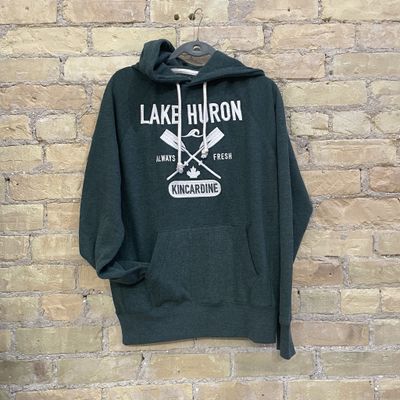 Heritage Hoodie Lake Huron in Forest Green
