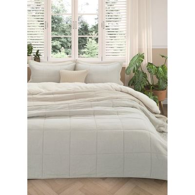 Tagliatelle Natural Quilt and Shams
