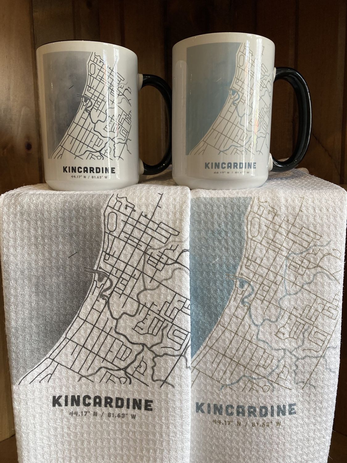 Kincardine Map Tea Towel - Blue