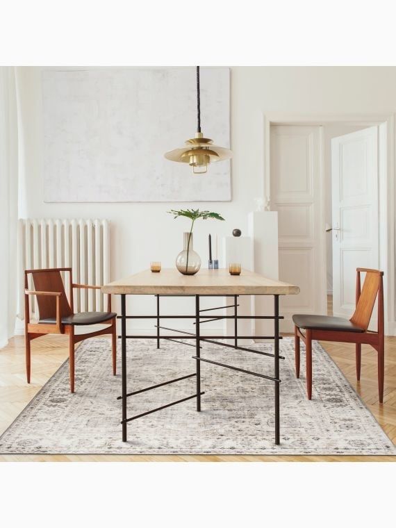 Joy Vintage - Beige Ivory Washable Rug