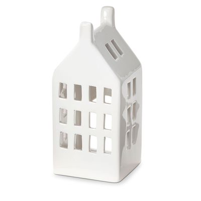 House Tealight Luminary in White