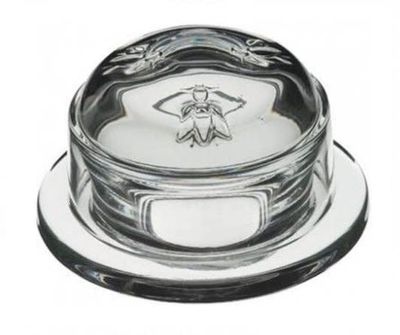 Bee Butter Dish with Lid - Clear
