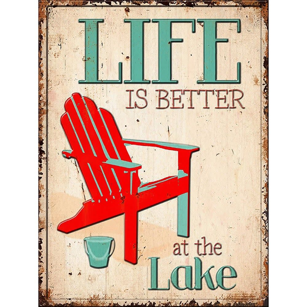 Life is Better at the Lake Metal Sign