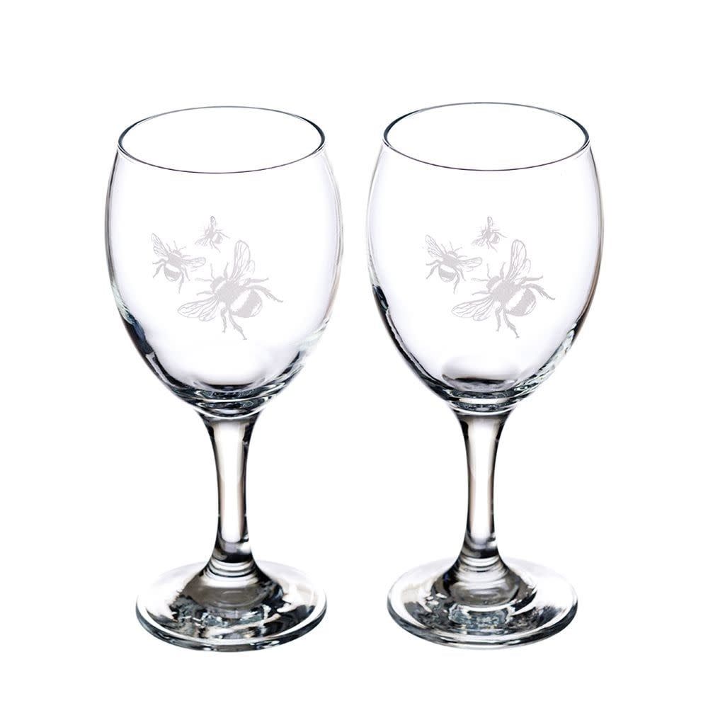 Wine Glasses Bee Set of 2