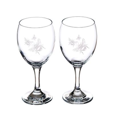 Wine Glasses Bee Set of 2