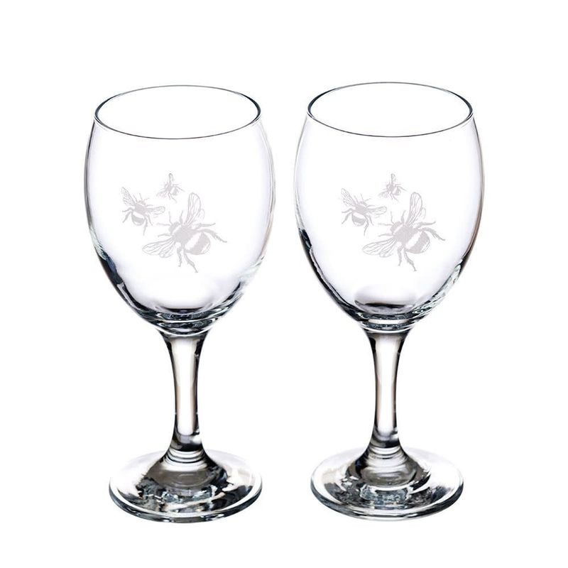 Wine Glasses Bee Set of 2