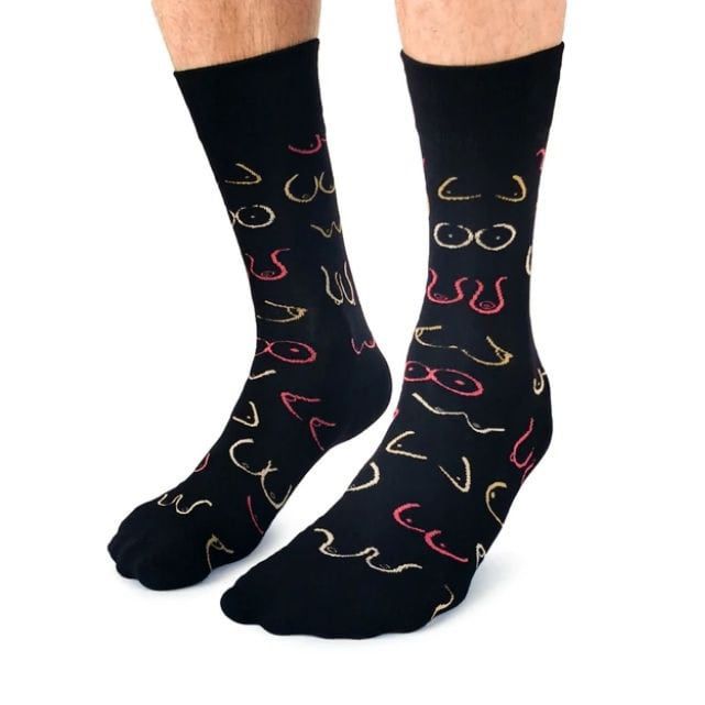 Simply the Breast Black Socks Large