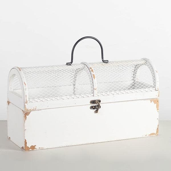Wood &amp; Metal Chest White
