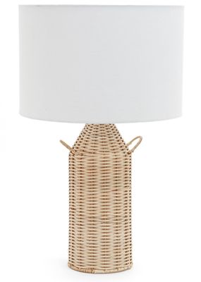Rattan Linen Table Lamp