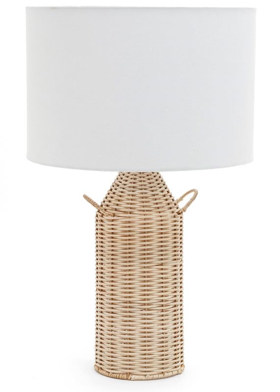Rattan Linen Table Lamp