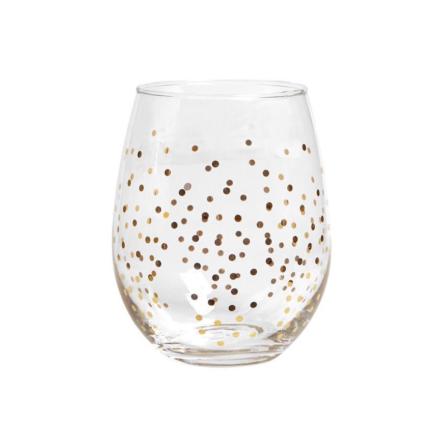 Confetti Stemless Wine Glass
