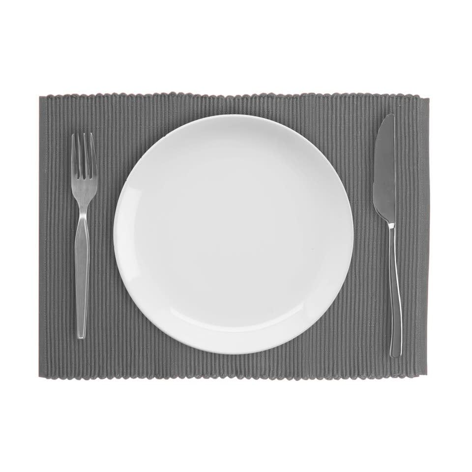 Broadway Solid Placemat Set of 4 Grey