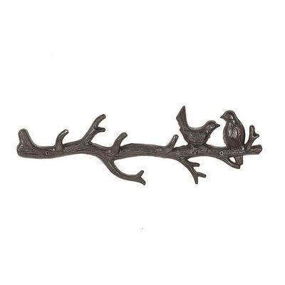 Birds/Branch Hook Dark Brown