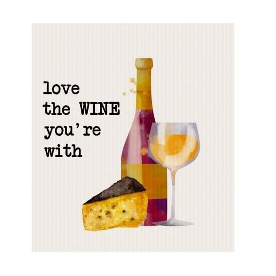 Love the Wine Sponge Cloth