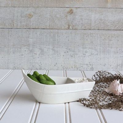 Tugboat Serving Dish White
