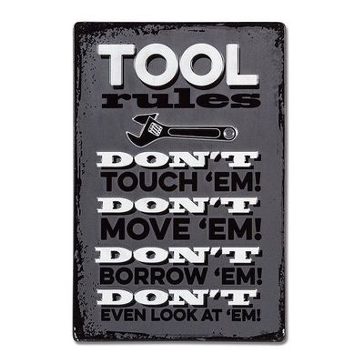 Tool Rules Wall Sign