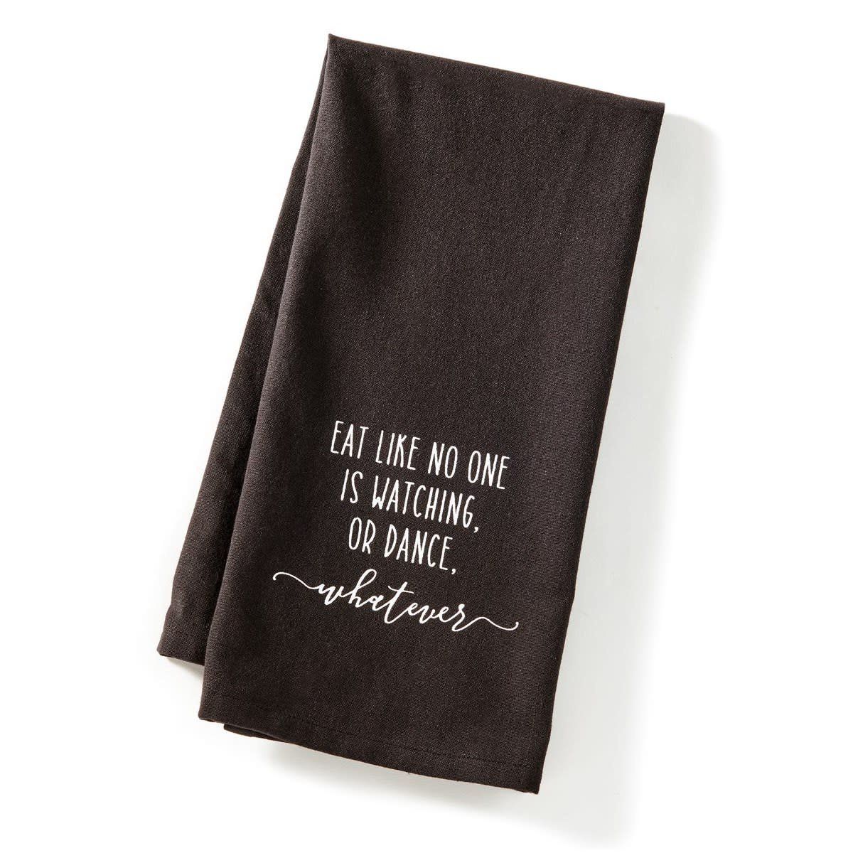 Whatever Black Tea Towel