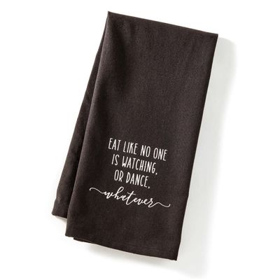 Whatever Black Tea Towel