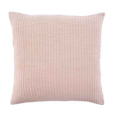 Kantha-Stitched Blush Pillow