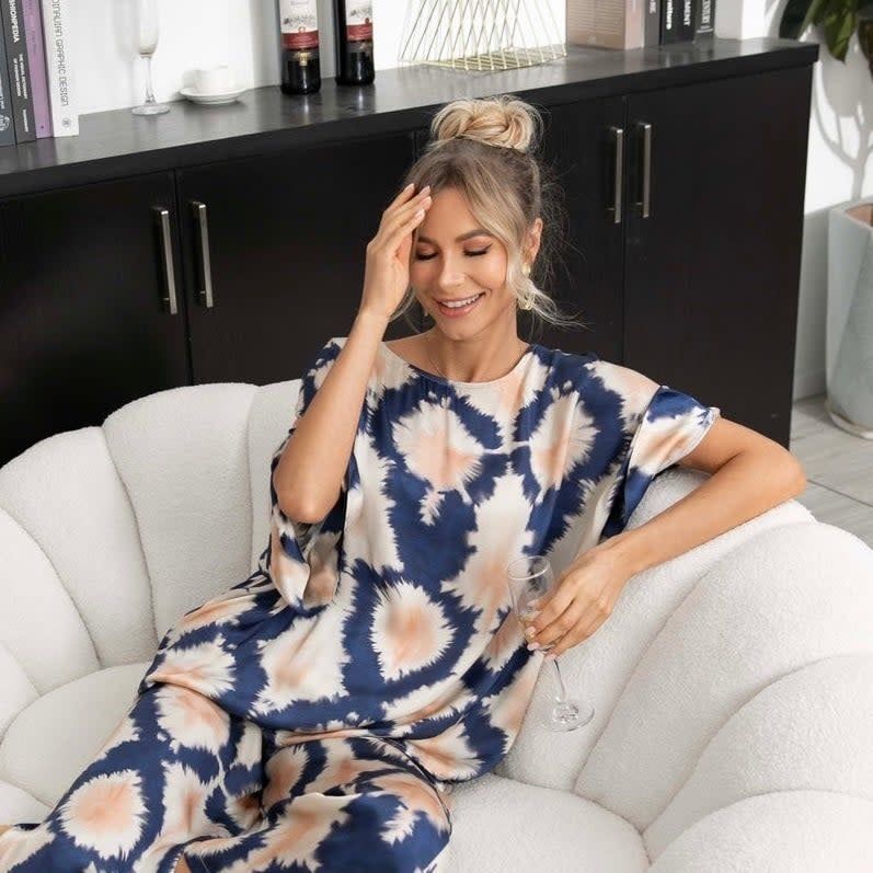 Tye Dye Silky Viscose Top O/S