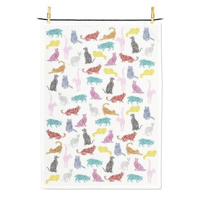 Speckle Cats Tea Towel