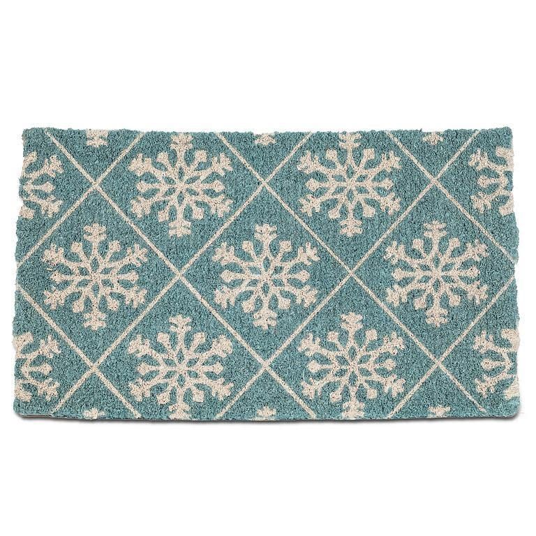 Blue Snowflake Doormat