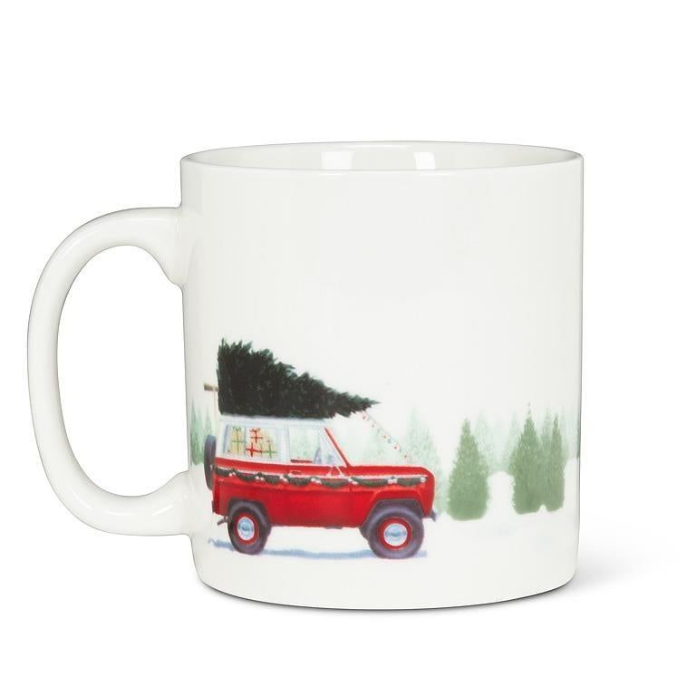 Car &amp; Truck with Trees Mug