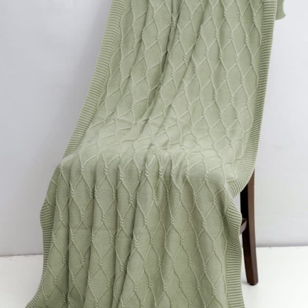 Twist Cable Throw Sage