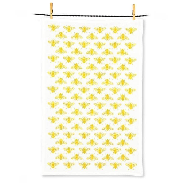 Bees Icons Outline Tea Towel